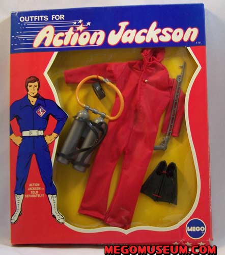 Red frogman suit for action jackson