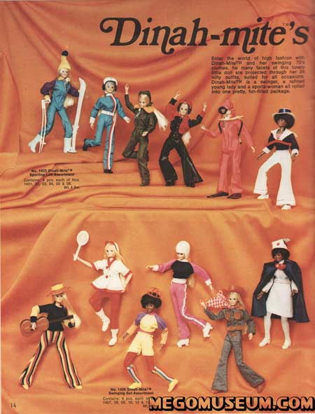 Mego 1974 Dinah Mite Catalog Page