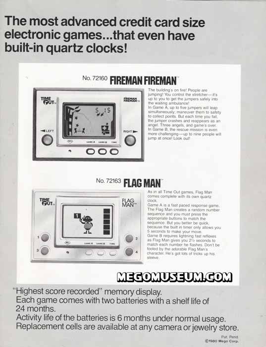 Mego game and watch
