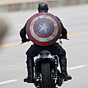 Cap on a motercycle!