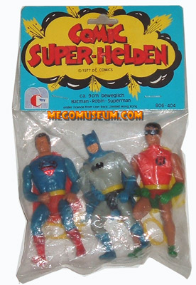 German three pack of the Comic Action Heroes Superman, Batman and Robin