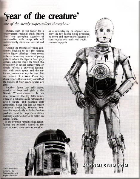 Rare 1978 toy industry article about Action Figures