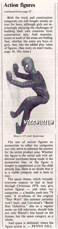 Rare 1978 toy industry article about Action Figures