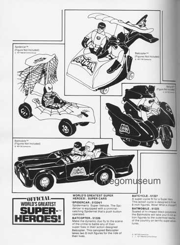 The Mego Batman Vehicle lineup for 1977