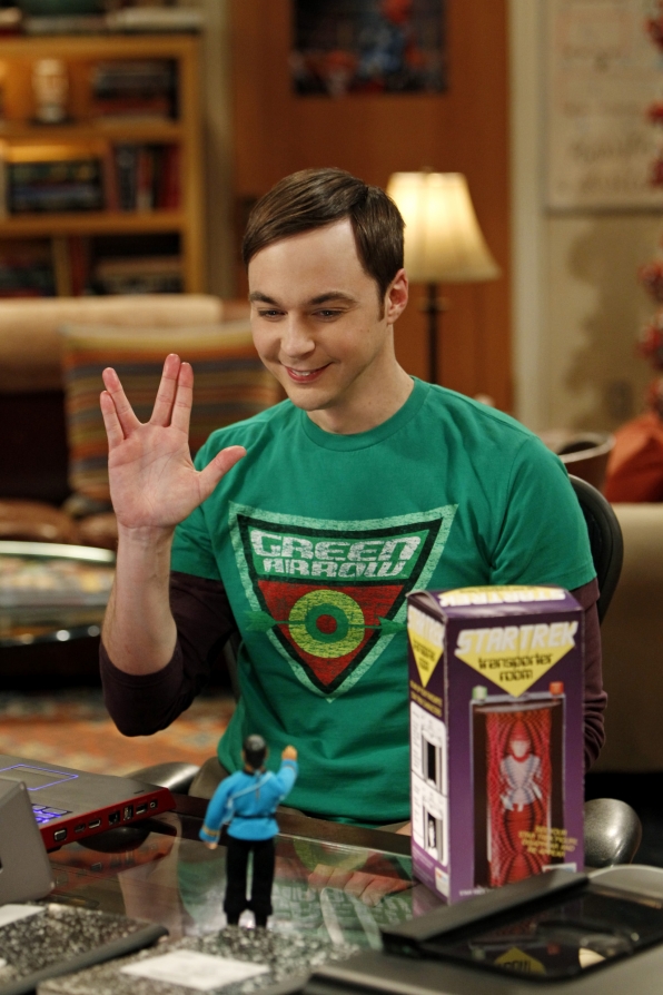 Mego Star Trek Transporter on the Big Bang Theory